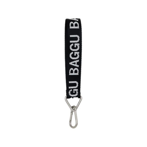 Baggu Logo Keychain, Black/White