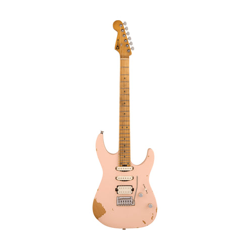 Charvel Pro-Mod DK24 Rick Graham Signature 2PT CM MPL Electric Guitar, Worn Shell Pink