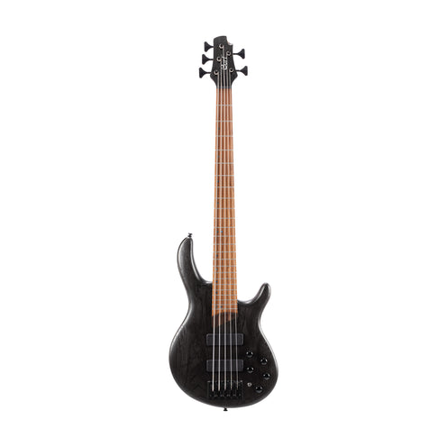Cort B5 Element Electric Bass Guitar, Open Pore Trans Black