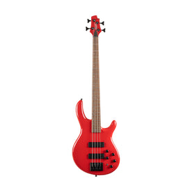 Cort C4 Deluxe Electric Bass Guitar, Candy Red
