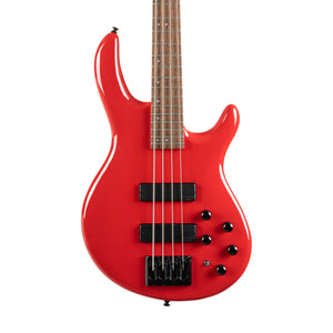 Cort C4 Deluxe Electric Bass Guitar, Candy Red
