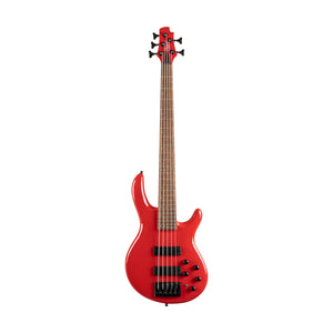 Cort C5 Deluxe Electric Bass Guitar, Candy Red