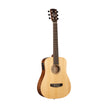 Cort Earth Mini E Adirondack Acoustic Guitar w/ Pickup and Bag, Open Pore