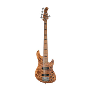 Cort GB-MODERN-5-OPVN Electric Bass Guitar w/Case, Open Pore Vintage Natural