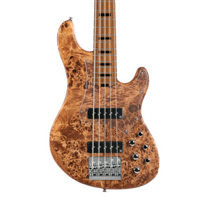 Cort GB-MODERN-5-OPVN Electric Bass Guitar w/Case, Open Pore Vintage Natural