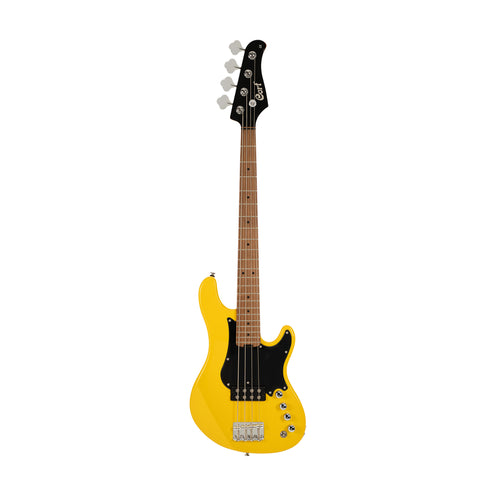 Cort GB Short Scale Bass Guitar, Yellow Crush