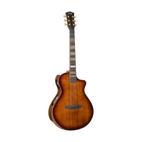 Cort Modern Burst Acoustic Guitar w/Case, Tobacco Sunburst