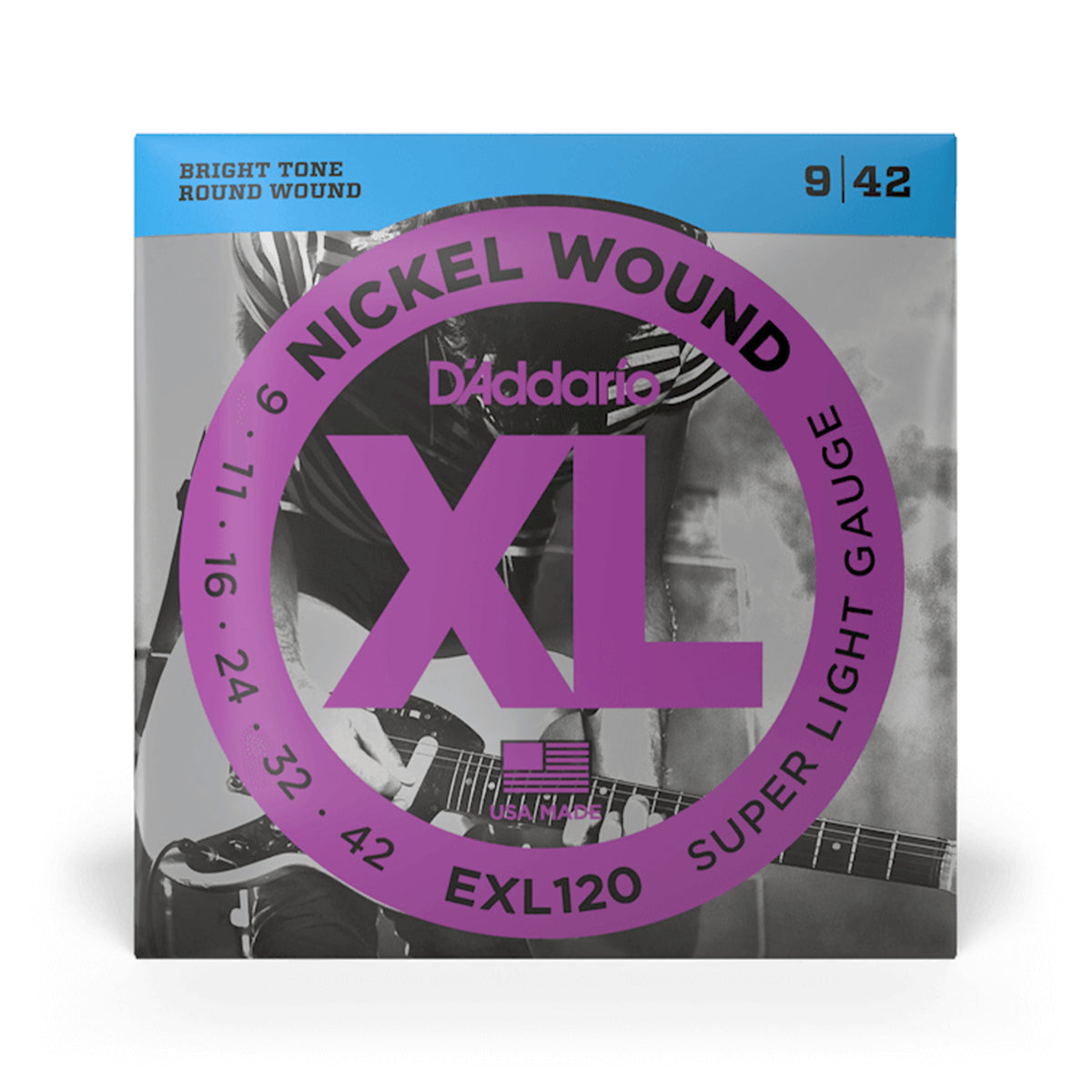 D'Addario EXL120 Nickel Wound Electric Guitar Strings, Super Light