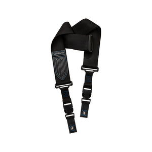 DiMarzio DD2200JPBKBL John Petrucci Nylon ClipLock Quick Release Guitar Strap, Black w/Blue Thread