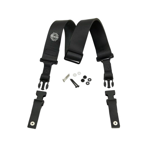 DiMarzio DD2420BK Custom Italian Leather ClipLock Guitar Strap, Black