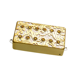 DiMarzio DP287FSGW UtoPIA F-Spaced Neck Guitar Pickup, Satin Gold/White