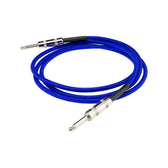 DiMarzio EP1715SSEB Instrument Cable, overbraid, 15 ft. (4.5m), Electric Blue