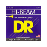 DR Strings LTR-9 Hi-Beam Electric Guitar Strings, Light Heavy, 9-42