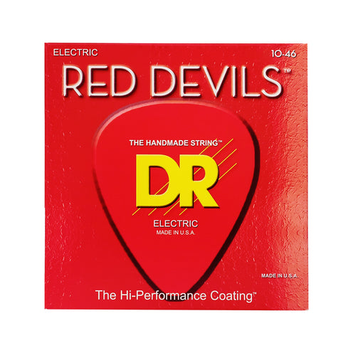 DR Strings RDE-10 Red Devils K3 Coated Electric Guitar Strings, Medium, 10-46
