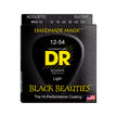 DR Strings BKA-12 Black Beauties K3 Coated Acoustic Guitar Strings, Light, 12-54