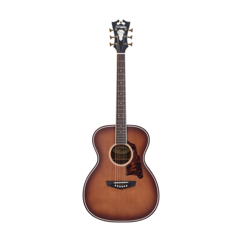 D'Angelico Premier Tammany OM Acoustic-Electric Guitar, Caramel Burst