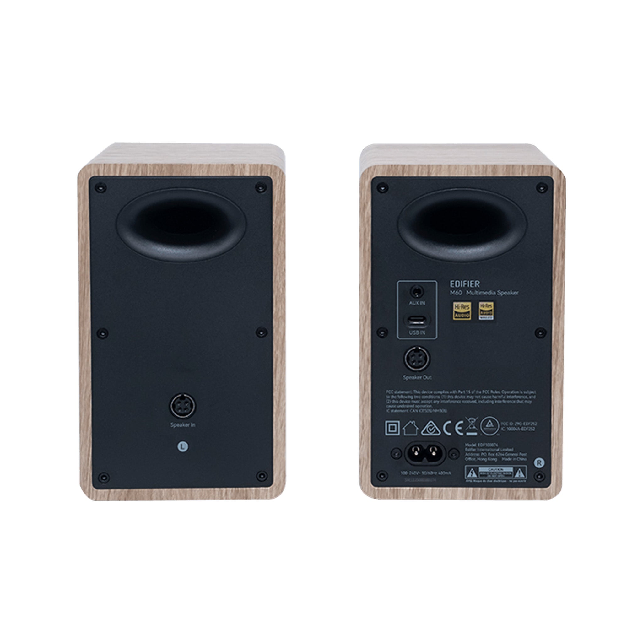 Edifier M60 Compact Multimedia Bluetooth Speakers, Classic Oak