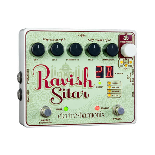 ギター Electro-Harmonix Ravish Sitar Electro-Harmonix Ravish Sitar Guitar Effects Pedal – Swee Lee