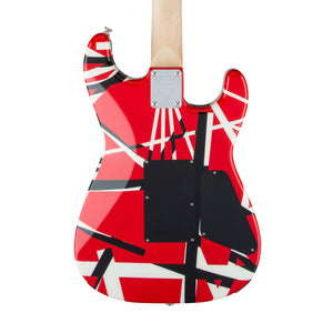 EVH Striped Series Left-Handed Electric Guitar, Maple FB, Red/Black and White Stripes