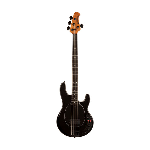 Ernie Ball Music Man DarkRay Bass Guitar, Ebony FB, Obsidian Black