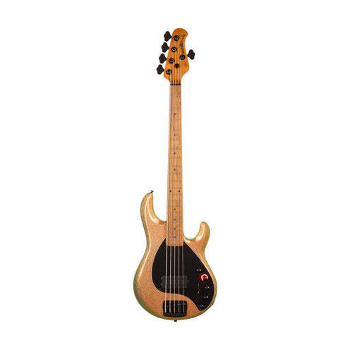 Ernie Ball Music Man DarkRay 5-String Bass Guitar, Maple FB, Gold Bar