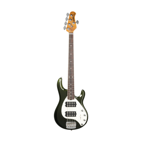 Ernie Ball Music Man StingRay Special 5 HH Bass Guitar w/Chrome Hardware, RW FB, Fallout Green