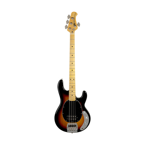 Ernie Ball Music Man Retro 70s StingRay Bass Guitar, Maple FB, Sunburst
