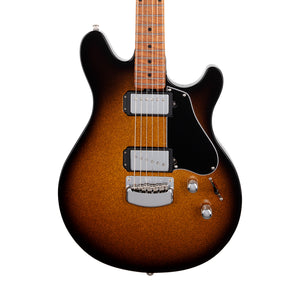 Ernie Ball Music Man Valentine Electric Guitar, Maple FB, Tobacco Sparkle