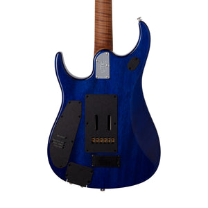 Ernie Ball Music Man John Petrucci JP15 Electric Guitar, Maple FB, Cerulean Paradise Flame