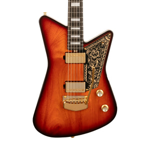 Ernie Ball Music Man Mariposa Electric Guitar, Ebony FB, Sahara Sunset