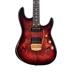 Ernie Ball Music Man Jason Richardson Signature Cutlass HH Electric Guitar, Ebony FB, Rorschach Red