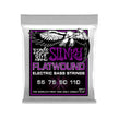 Ernie Ball Power Slinky Flatwound Electric Bass Strings, 55-110