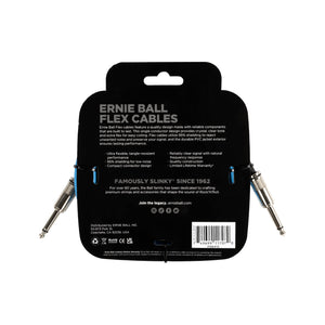Ernie Ball 10FT Flex Straight to Straight Instrument Cable, Blue
