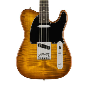 Fender American Ultra Limited Edition Telecaster Electric Guitar, Ebony FB, Tiger