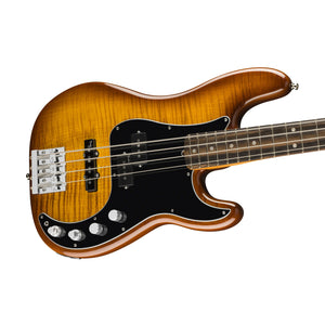 Fender American Ultra Limited Edition Precision Bass Guitar, Ebony FB, Tiger