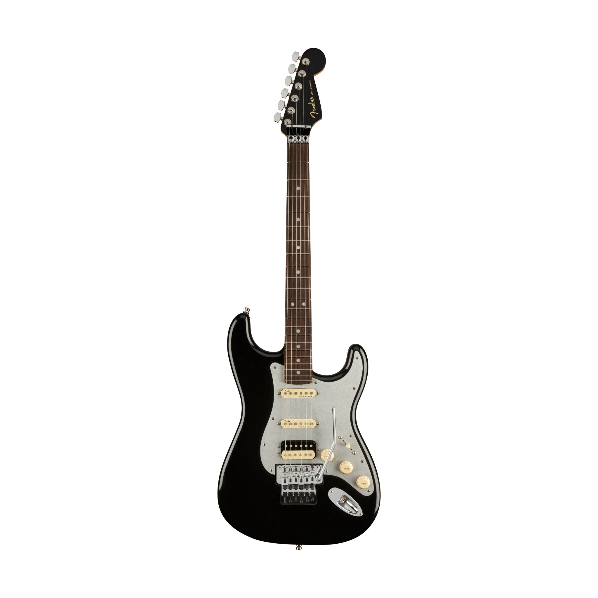 ギター Fender Ultra Luxe FR HH - Mystic Black Fender American Ultra Luxe Stratocaster Floyd Rose HSS Electric