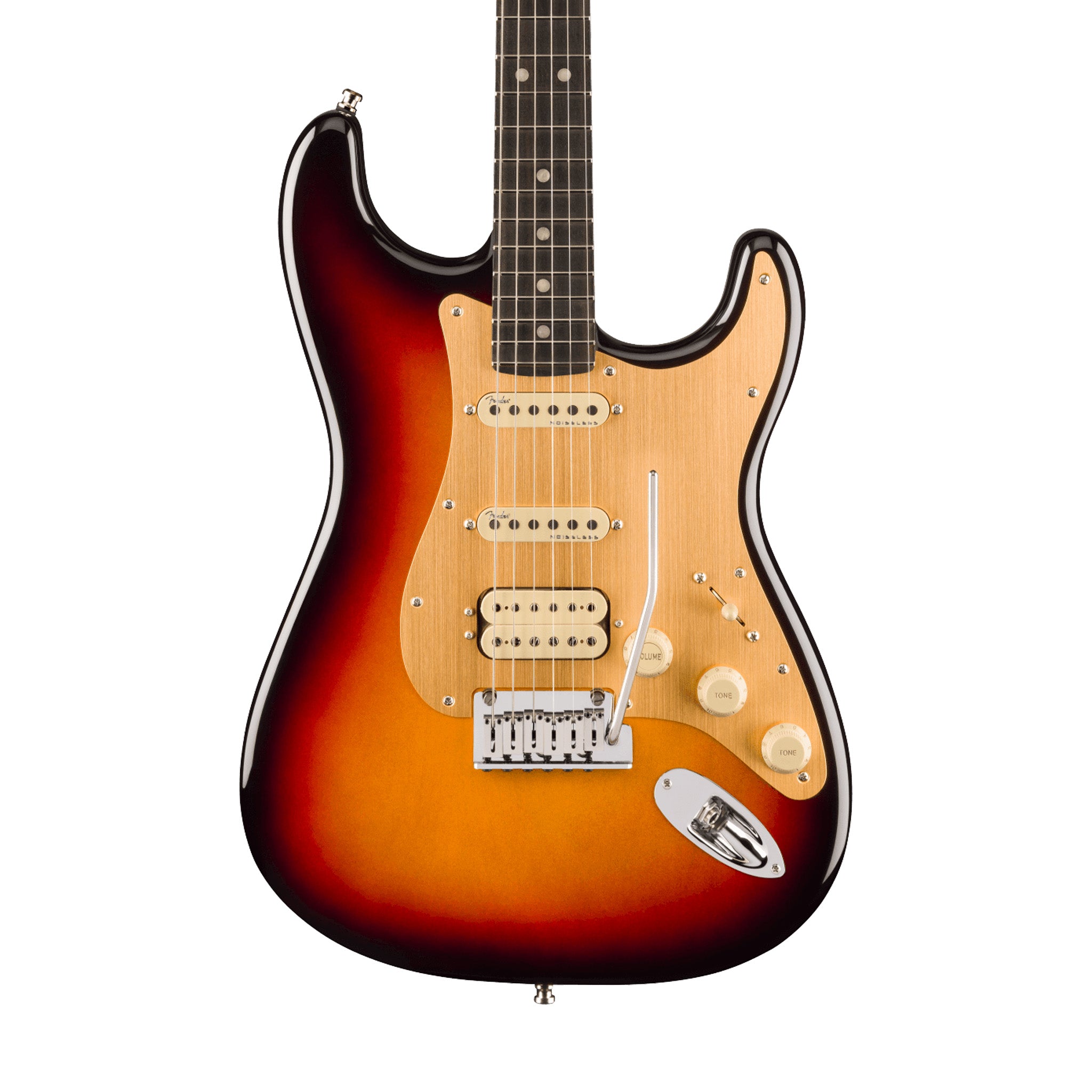 Fender American Ultra II Stratocaster HSS Electric Guitar, Ebony