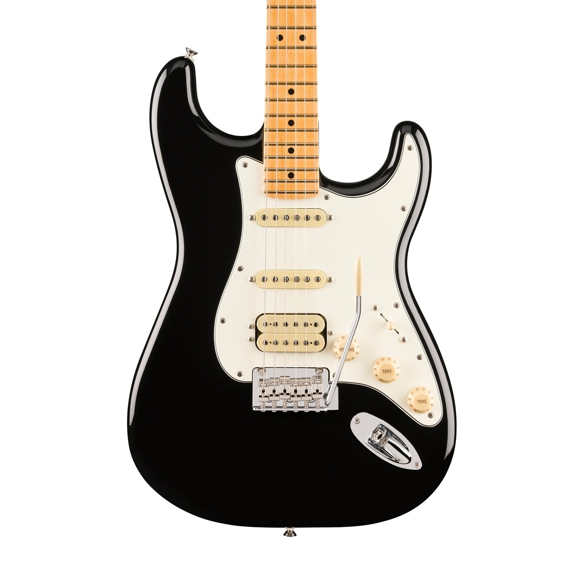 Fender Player II Stratocaster HSS Electric Guitar, Maple FB, Black