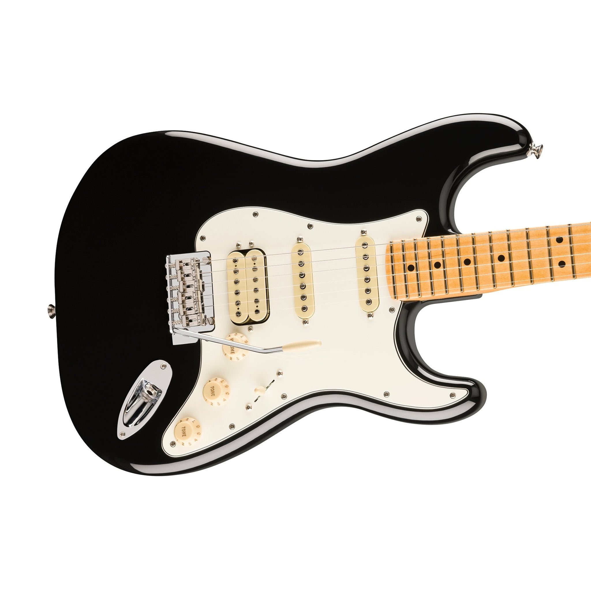 Fender Player II Stratocaster HSS Electric Guitar, Maple FB, Black