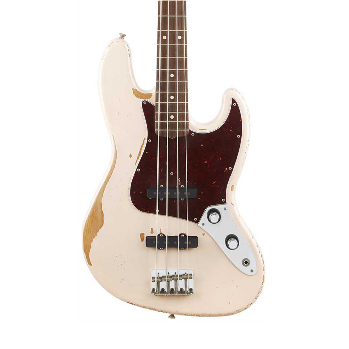 ベース Fender / Flea Signature Active Jazz Bass Fender Flea Jazz Bass Guitar w/Gigbag, Shell Pink, Road Worn