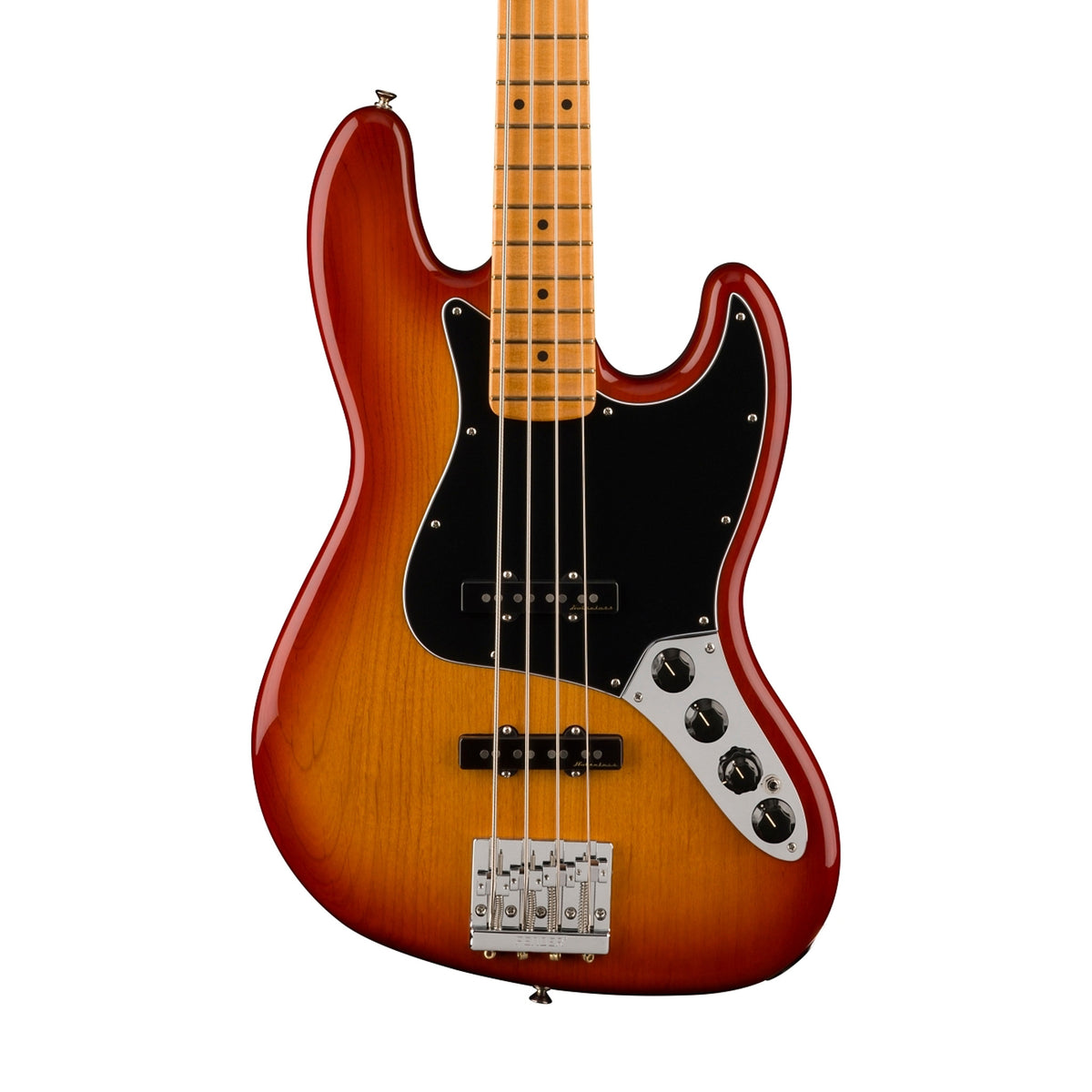 Fender Player Plus Active Jazz Bass Guitar, Maple FB, Sienna