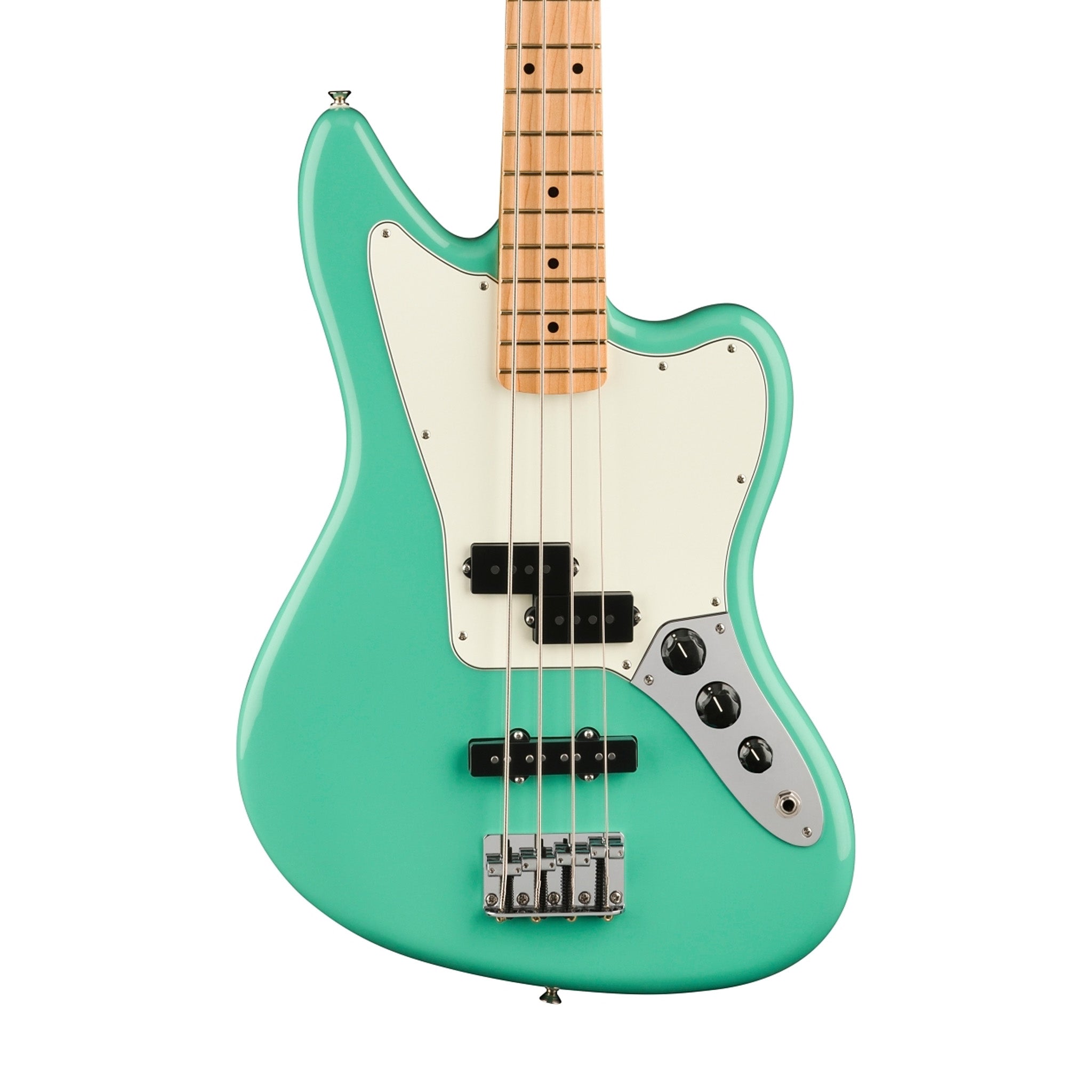 Fender Player Jaguar Bass Electric Guitar, Maple FB, Sea Foam