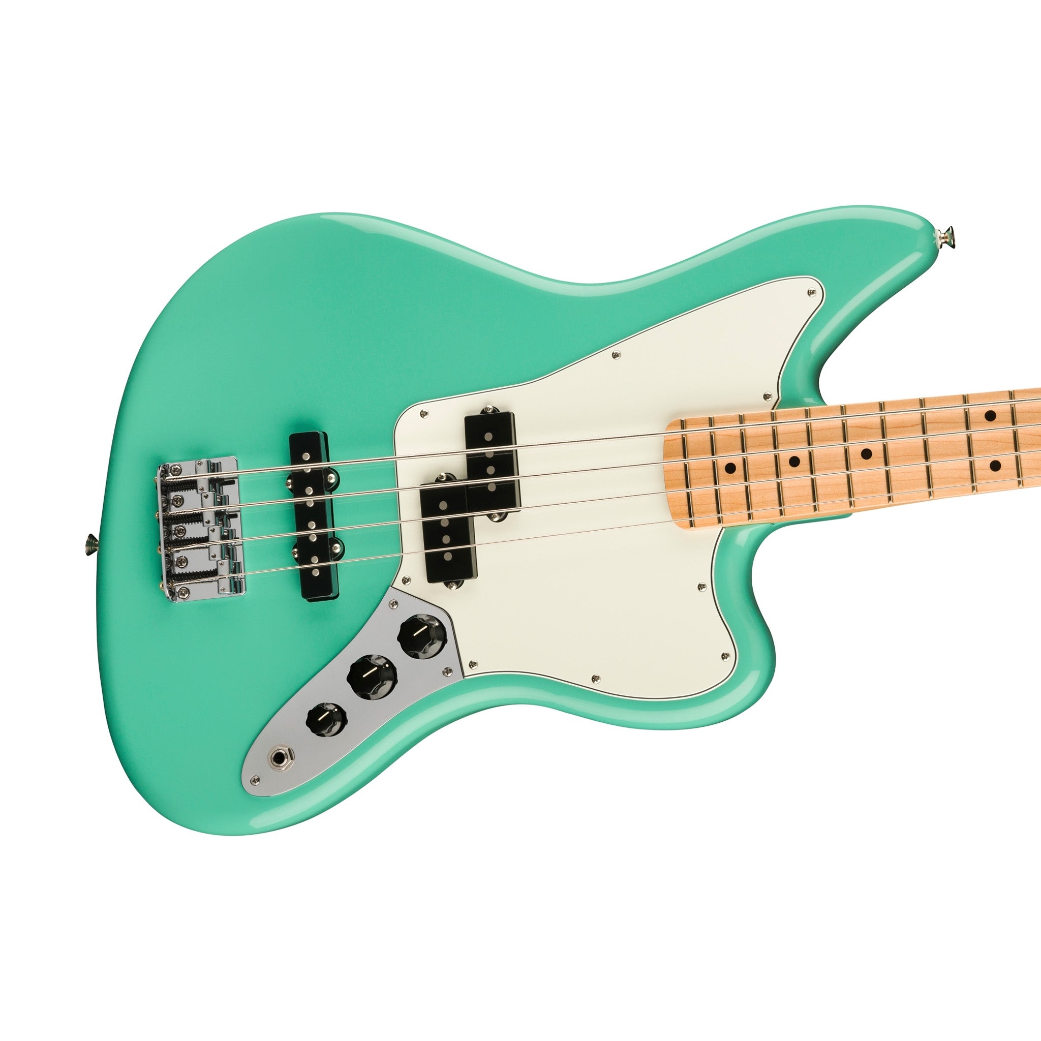 Fender Player Jaguar Bass Electric Guitar, Maple FB, Sea Foam