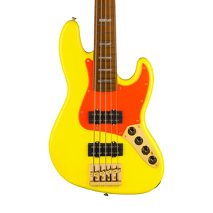 Fender MonoNeon Jazz Bass V Guitar, Fluorescent Yellow