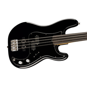 Fender Tony Franklin Fretless Precision Bass Guitar, Ebony FB, Black