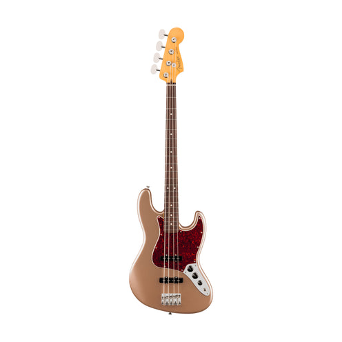 Fender American Professional Classic Jazz Bass Electric Guitar, RW FB, Faded Firemist Gold