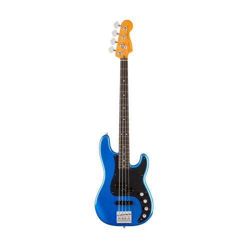 Fender American Ultra II Precision Bass Guitar, Ebony FB, Noble Blue