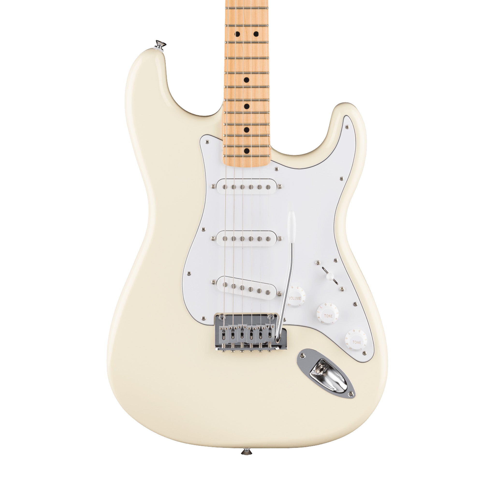 Fender 日本製 Stratocaster cream white Fender Standard Stratocaster Electric Guitar, Maple FB, Olympic
