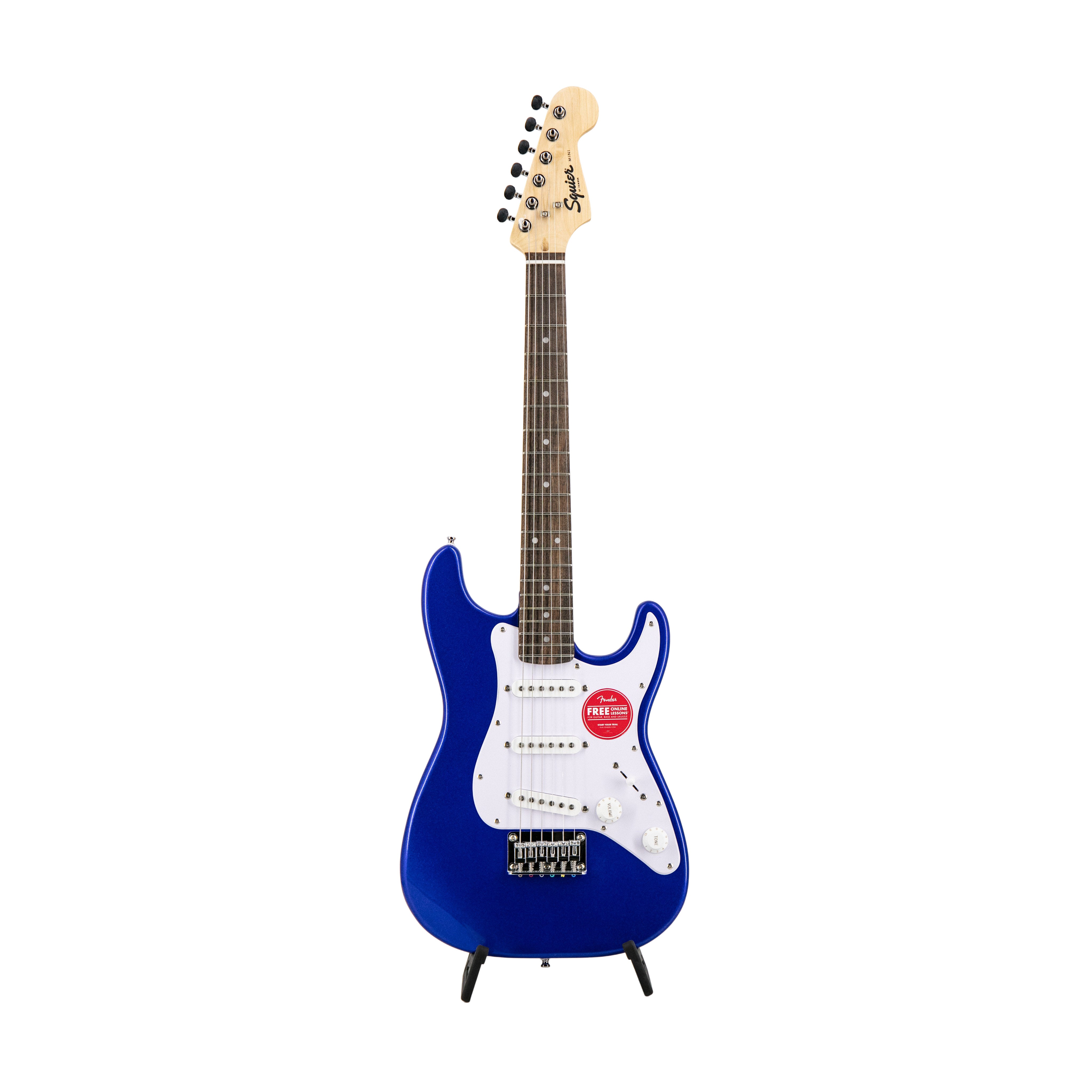Squier FSR Mini Stratocaster Electric Guitar, Laurel FB, Imperial