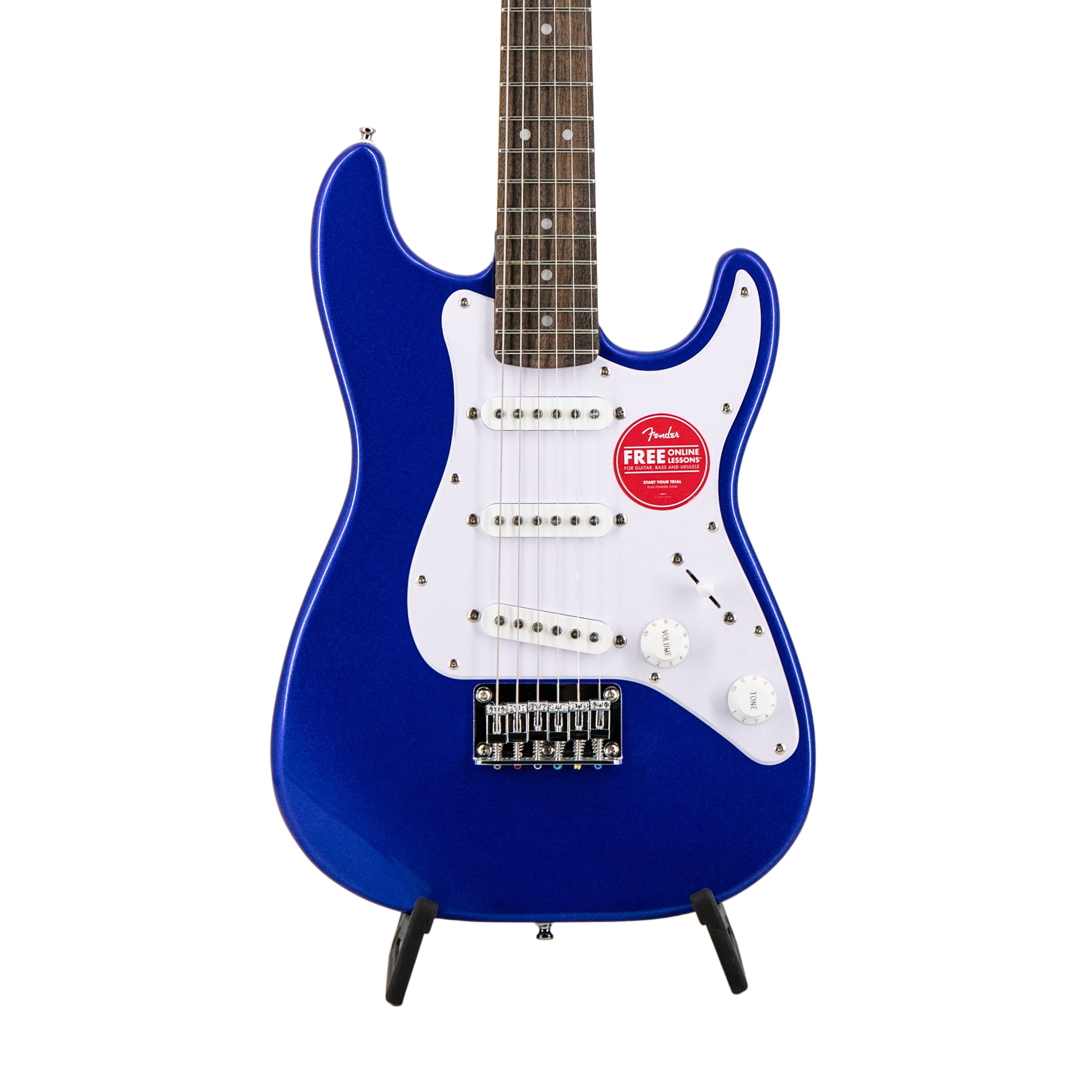 Squier FSR Mini Stratocaster Electric Guitar, Laurel FB, Imperial